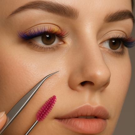 Секрети нарощування кольорових вій