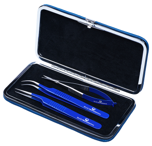 Набір 2 пінцета + ножиці DLUX PROFESSIONAL у футлярі Набір 2 пінцета + ножиці DLUX PROFESSIONAL у футлярі